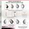 Service Caster 4 Inch Rubber on Aluminum Caster Set with Roller Bearing 2 Total Lock Brake SCC SCC-TTL30S420-RAR-2-S-2 - alternate 4